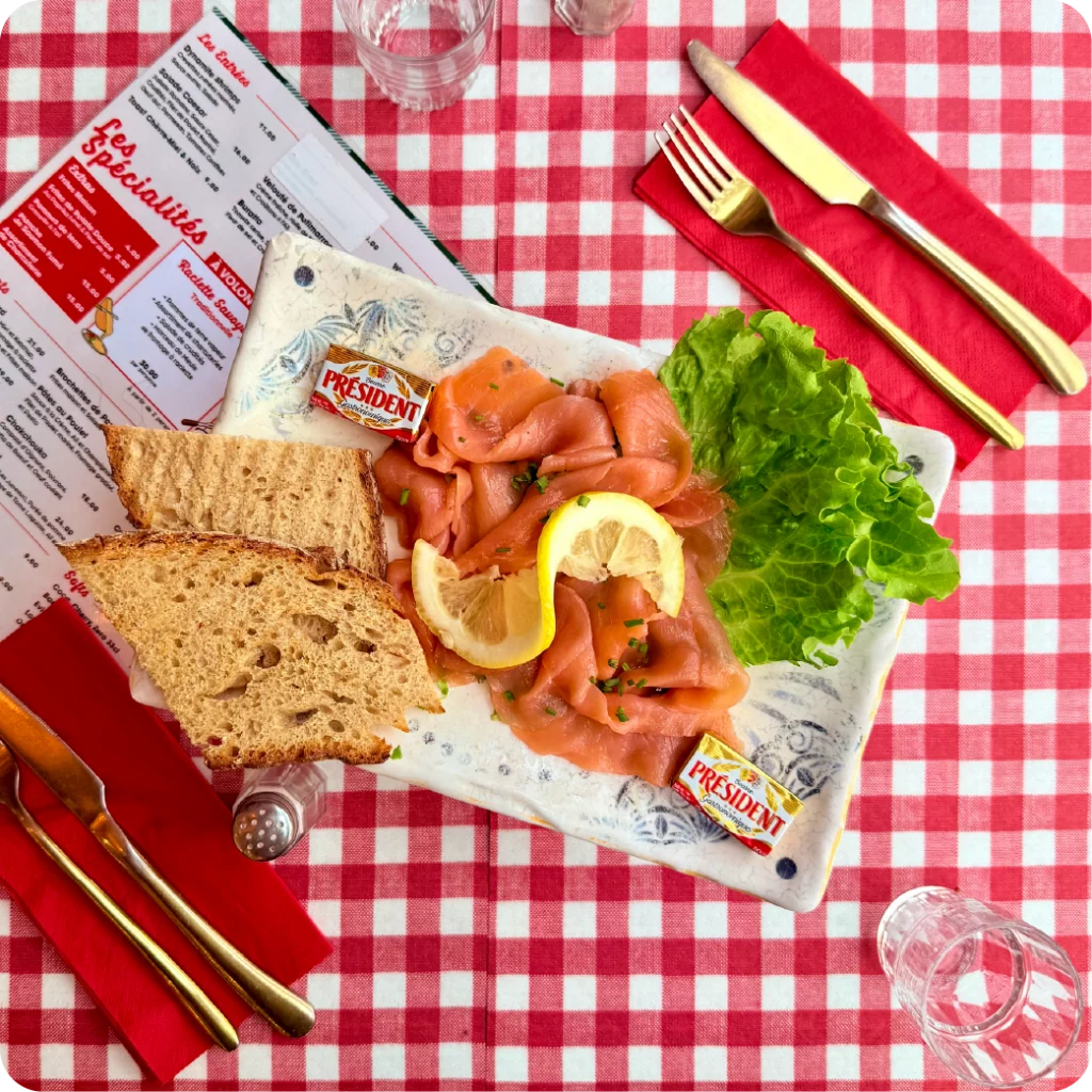 Planche de saumon fumé